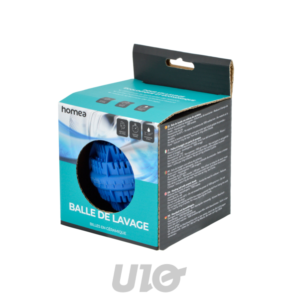 BOULE DE LAVAGE AVEC BILLES CERAMIQUES 10CM BLEU