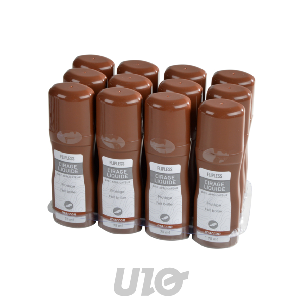 CIRAGE LIQUIDE 75ML MARRON - VENDU EN DISPLAY DE 12PCS