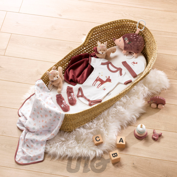 DOUDOU FAON ET SON PLAID POLYESTER 80*100CM FORET MAGIQUE