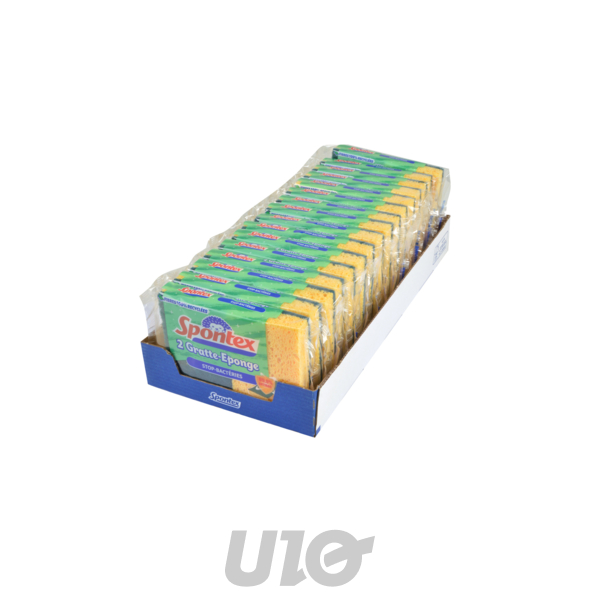 LOT DE 2 GRATTE-EPONGES STOP-BACTERIES SPONTEX