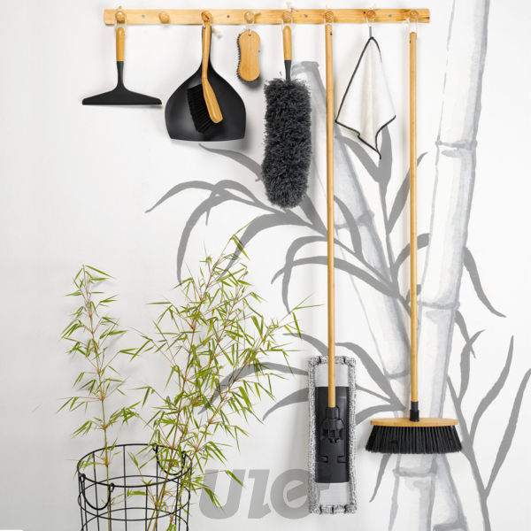 PLUMEAU MICROFIBRE MANCHE BAMBOU 56CM ANTHRACITE