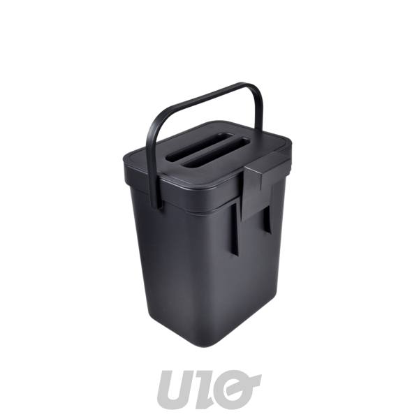 POUBELLE COMPOST ACCROCHABLE REPOSITIONNABLE PLASTIQUE 3L 16x12xH20CM ANTHRACITE