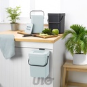 POUBELLE COMPOST ACCROCHABLE REPOSITIONNABLE PLASTIQUE 3L 16x12xH20CM BLEU GIVRE