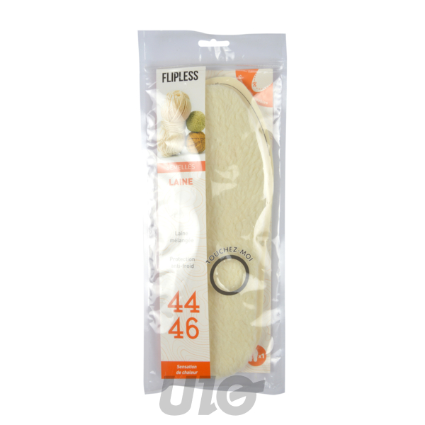 SEMELLES LAINE TAILLE 44-46 BLANC SPECIAL HIVER