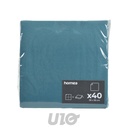 SET DE 40 SERVIETTES VITAMINE EN PAPIER 2 PLIS 38*38CM EMERAUDE