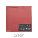 SET DE 40 SERVIETTES VITAMINE EN PAPIER 2 PLIS 38*38CM ROUGE