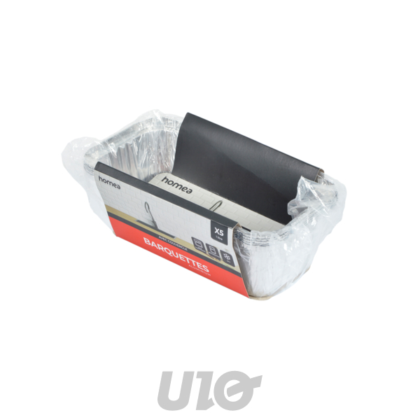 SET DE 5 BARQUETTES ALUMINIUM 1L 22x11,5xH7CM