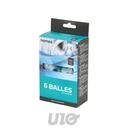 SET DE 6 BALLES DE LAVAGE ANTI-POILS 5CM BLEU