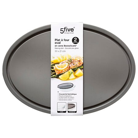 PLAT OVAL EN VERRE - 30X21CM - KEEPEAT