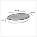 PLAT OVAL EN VERRE - 30X21CM - KEEPEAT
