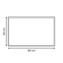 TAPIS MINI CHENILLE - 50X80CM - COULEUR PÉTROLE 