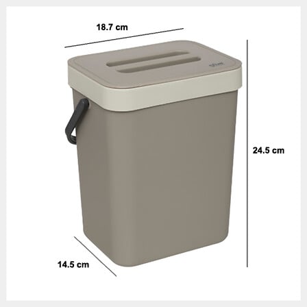 POUBELLE À COMPOSTE EN PLASTIQUE DE 5 LITRES     