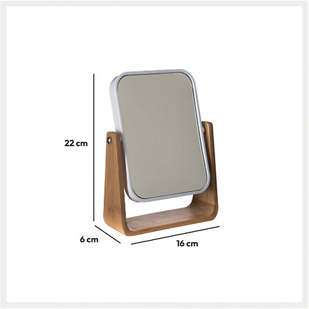 MIROIR RECTANGLE PIVOTANT BLANC - NATUREO 