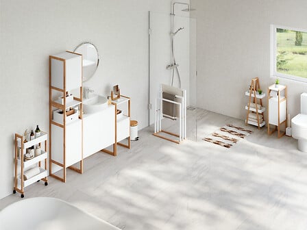 MIROIR RECTANGLE PIVOTANT BLANC - NATUREO 