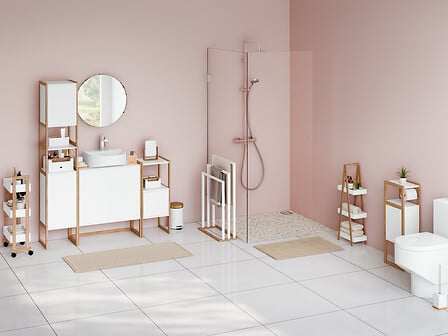 MIROIR RECTANGLE PIVOTANT BLANC - NATUREO 