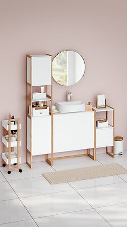 MIROIR RECTANGLE PIVOTANT BLANC - NATUREO 