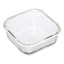 LOT DE 3 BOITES EN VERRE - CLIPEAT - 330ml: 12x12x5.8 cm 301g 530ml: 13.1x13.1x6.6 cm 400g 1180ml: 17.5x17.5x7.4 cm 780g