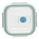 LOT DE 3 BOITES EN VERRE - CLIPEAT - 330ml: 12x12x5.8 cm 301g 530ml: 13.1x13.1x6.6 cm 400g 1180ml: 17.5x17.5x7.4 cm 780g