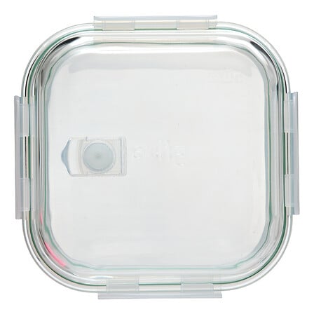 LOT DE 3 BOITES EN VERRE - CLIPEAT - 330ml: 12x12x5.8 cm 301g 530ml: 13.1x13.1x6.6 cm 400g 1180ml: 17.5x17.5x7.4 cm 780g