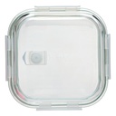 LOT DE 3 BOITES EN VERRE - CLIPEAT - 330ml: 12x12x5.8 cm 301g 530ml: 13.1x13.1x6.6 cm 400g 1180ml: 17.5x17.5x7.4 cm 780g