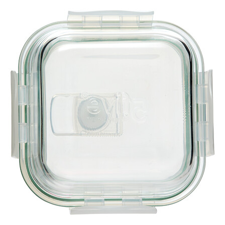 LOT DE 3 BOITES EN VERRE - CLIPEAT - 330ml: 12x12x5.8 cm 301g 530ml: 13.1x13.1x6.6 cm 400g 1180ml: 17.5x17.5x7.4 cm 780g