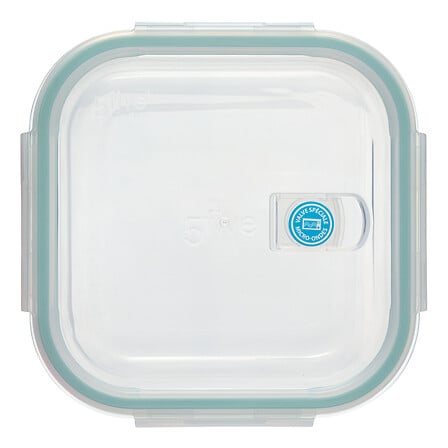 LOT DE 3 BOITES EN VERRE - CLIPEAT - 330ml: 12x12x5.8 cm 301g 530ml: 13.1x13.1x6.6 cm 400g 1180ml: 17.5x17.5x7.4 cm 780g