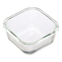 LOT DE 3 BOITES EN VERRE - CLIPEAT - 330ml: 12x12x5.8 cm 301g 530ml: 13.1x13.1x6.6 cm 400g 1180ml: 17.5x17.5x7.4 cm 780g