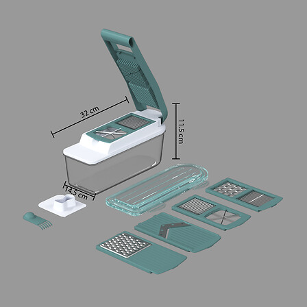 MANDOLINE MULTI DÉCOUPE - 10 ACCESSOIRES