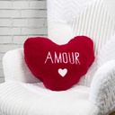 COUSSIN ET PLAID SHERPA COEUR 120X150CM M6