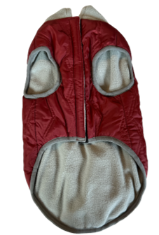 DOUDOUNE AVEC CAPUCHE DOUBLE POLAIRE TS 30CM ASSOR MATERIAUX RECYCLE