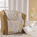 COUSSIN DEHOUS. COMPR. 45 x 45 CM COTON/POLYESTER IMP. METAL. MELISSE DES PLACE