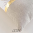 COUSSIN DEHOUS. COMPR. 45 x 45 CM COTON/POLYESTER IMP. METAL. MELISSE DES PLACE