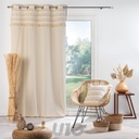 COUSSIN DEHOUS. COMPR. FRANGES 40 x 40 CM COTON TISSE ATLAS NATUREL