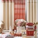 COUSSIN DEHOUS. COMPR. FRANGES 40 x 40 CM COTON TISSE ATLAS TERRACOTTA