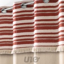 COUSSIN DEHOUS. COMPR. FRANGES 40 x 40 CM COTON TISSE ATLAS TERRACOTTA