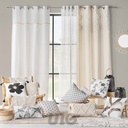 COUSSIN DEHOUS. COMPR. POMPONS 45 x 45 CM COTON IMPRIME OR ISSEY DES. PLACE