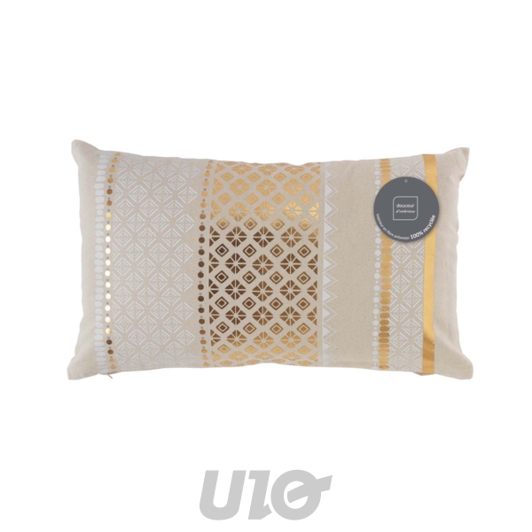 COUSSIN DEHOUSSABLE COMPRESSE 30 x 50 CM COTON IMPRIME OR GAYA DES. PLACE