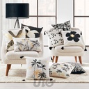 COUSSIN DEHOUSSABLE COMPRESSE 45 x 45 CM COTON IMPRIME OR AILEEN DES. PLACE