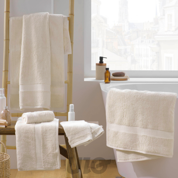 DRAP DE BAIN 90 x 150 CM EPONGE UNIE ELEGANCE SABLE