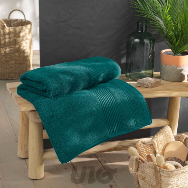 DRAP DE BAIN 90 x 150 CM EPONGE UNIE TENDRESSE EMERAUDE