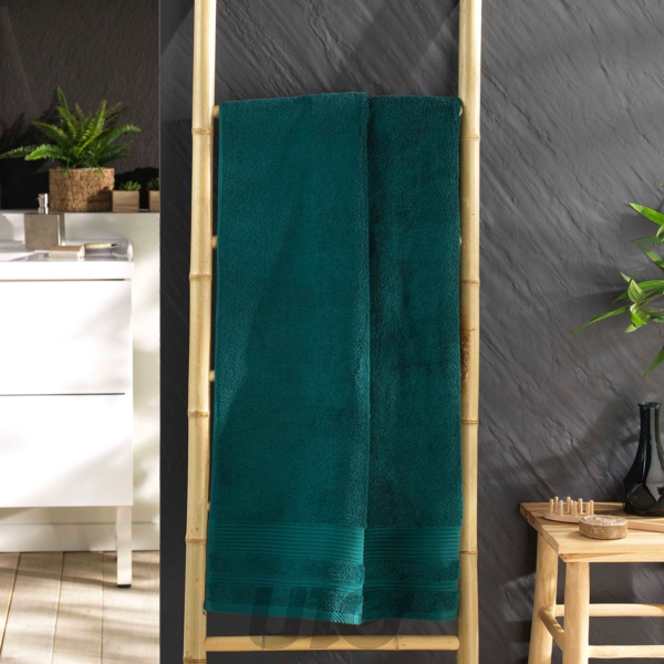 DRAP DE DOUCHE 70 x 130 CM EPONGE UNIE TENDRESSE EMERAUDE