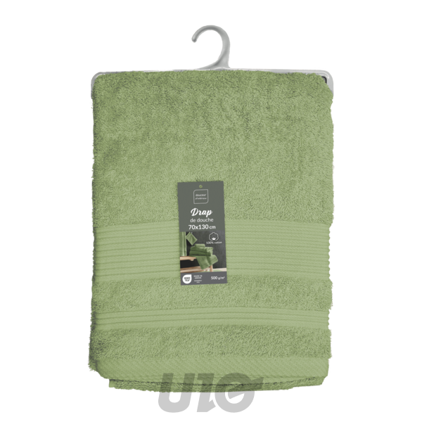 DRAP DE DOUCHE 70 x 130 CM EPONGE UNIE TENDRESSE FOUGERE