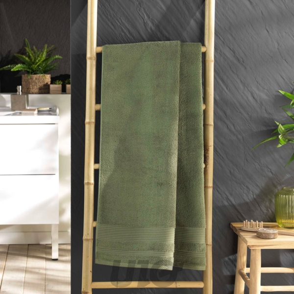 DRAP DE DOUCHE 70 x 130 CM EPONGE UNIE TENDRESSE FOUGERE