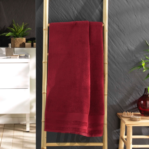 DRAP DE DOUCHE 70 x 130 CM EPONGE UNIE TENDRESSE RUBIS