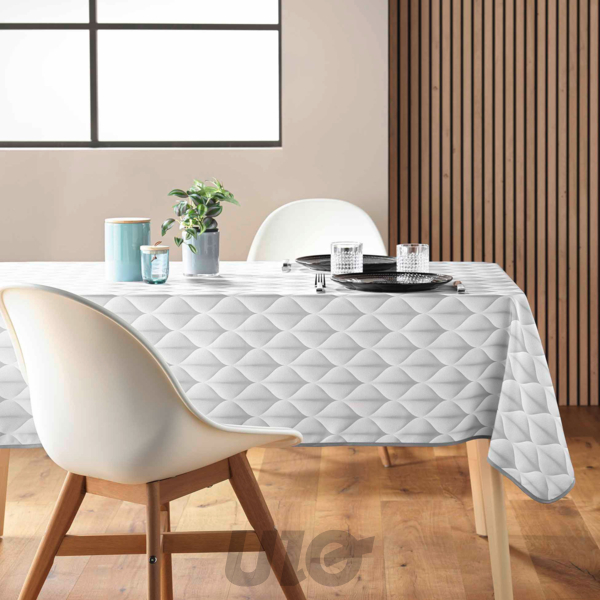 NAPPE RECTANGLE 150 x 240 CM POLYESTER IMPRIME KALINI GRIS