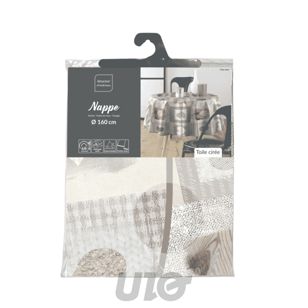 NAPPE RONDE (0) 160 CM PVC IMPRIME COSY COEUR