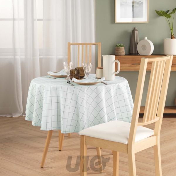 NAPPE RONDE (0) 180 CM COTON/POLYESTER TISSE AXEL SAUGE