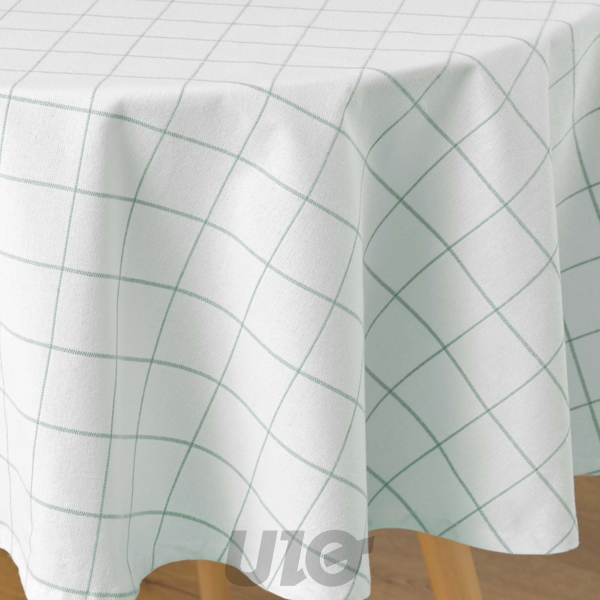 NAPPE RONDE (0) 180 CM COTON/POLYESTER TISSE AXEL SAUGE
