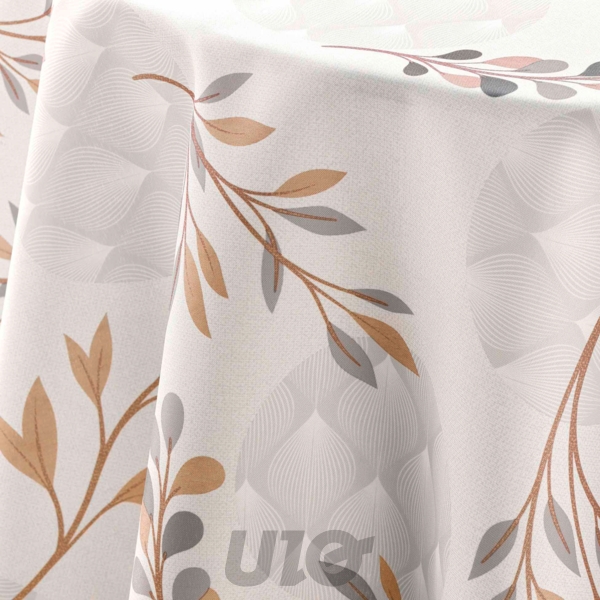 NAPPE RONDE (0) 180 CM POLYESTER IMPRIME MANOLA NATUREL