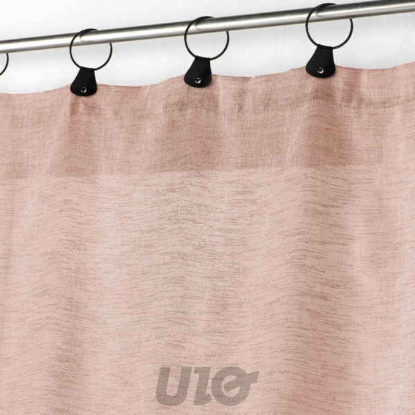 PANNEAU A ANNEAUX 140 x 240 CM VOILE TISSE LINKA BLUSH
